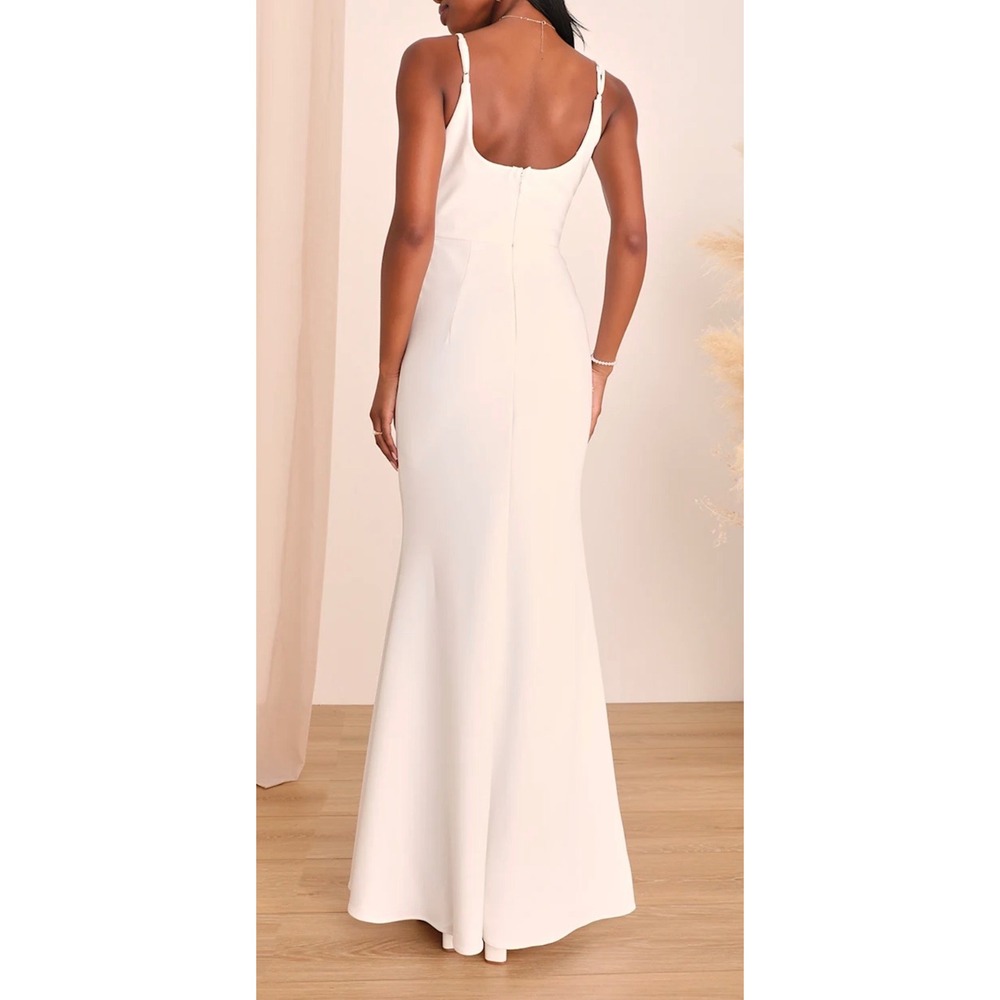 NEW Lulus 2XL Plus‎ Size Infinite Glory White Maxi Dress Ivory Adjustable Straps - Picture 2 of 10